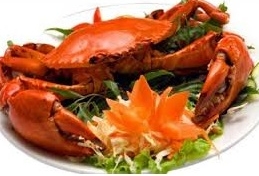 Cua biển hấp